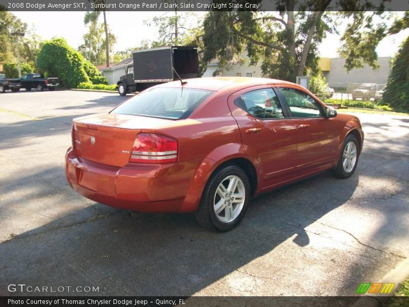 Sunburst Orange Pearl / Dark Slate Gray/Light Slate Gray 2008 Dodge Avenger SXT