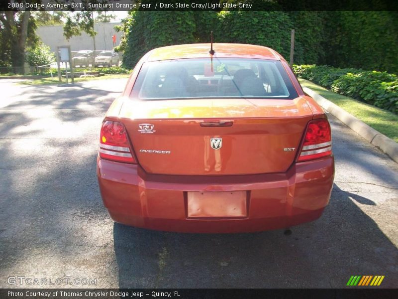 Sunburst Orange Pearl / Dark Slate Gray/Light Slate Gray 2008 Dodge Avenger SXT