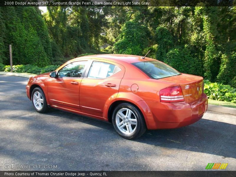 Sunburst Orange Pearl / Dark Slate Gray/Light Slate Gray 2008 Dodge Avenger SXT