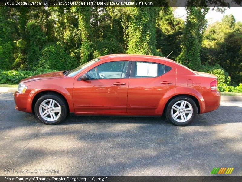 Sunburst Orange Pearl / Dark Slate Gray/Light Slate Gray 2008 Dodge Avenger SXT
