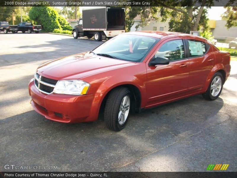 Sunburst Orange Pearl / Dark Slate Gray/Light Slate Gray 2008 Dodge Avenger SXT