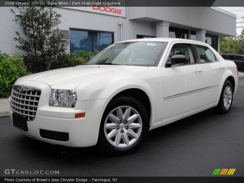 Stone White / Dark Khaki/Light Graystone 2008 Chrysler 300 LX