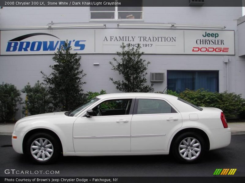 Stone White / Dark Khaki/Light Graystone 2008 Chrysler 300 LX