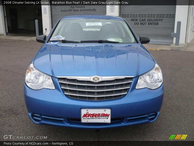 Marathon Blue Pearl / Dark Slate Gray/Light Slate Gray 2008 Chrysler Sebring LX Sedan