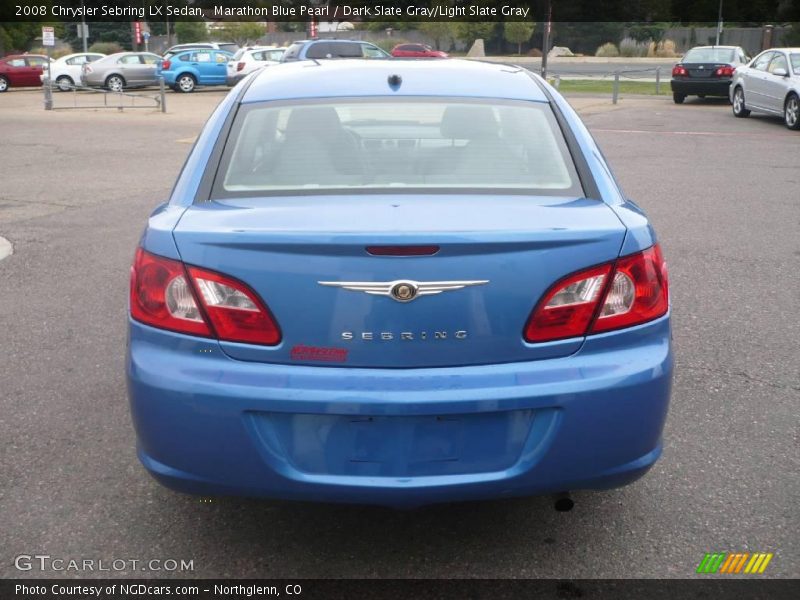 Marathon Blue Pearl / Dark Slate Gray/Light Slate Gray 2008 Chrysler Sebring LX Sedan