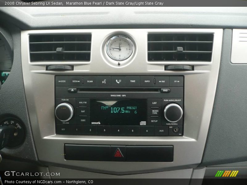 Marathon Blue Pearl / Dark Slate Gray/Light Slate Gray 2008 Chrysler Sebring LX Sedan