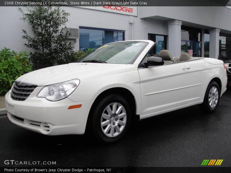Stone White / Dark Slate Gray/Light Slate Gray 2008 Chrysler Sebring LX Convertible