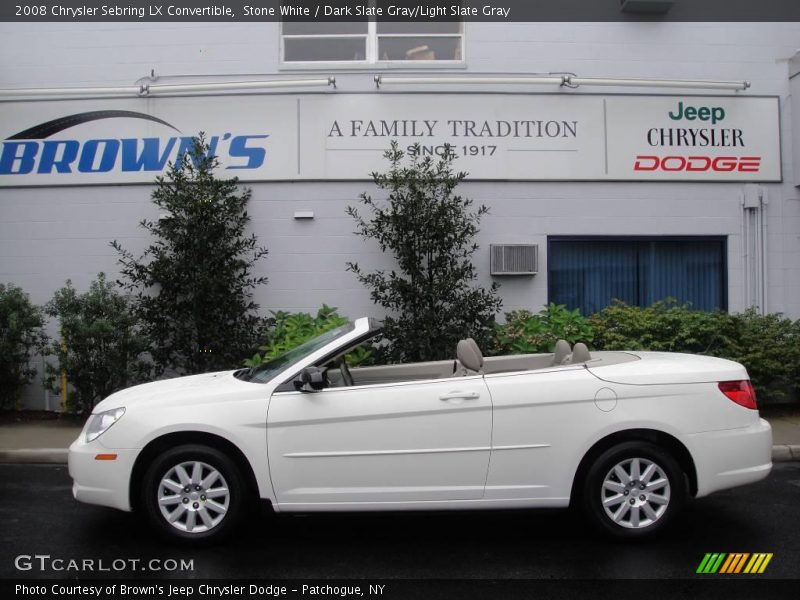 Stone White / Dark Slate Gray/Light Slate Gray 2008 Chrysler Sebring LX Convertible