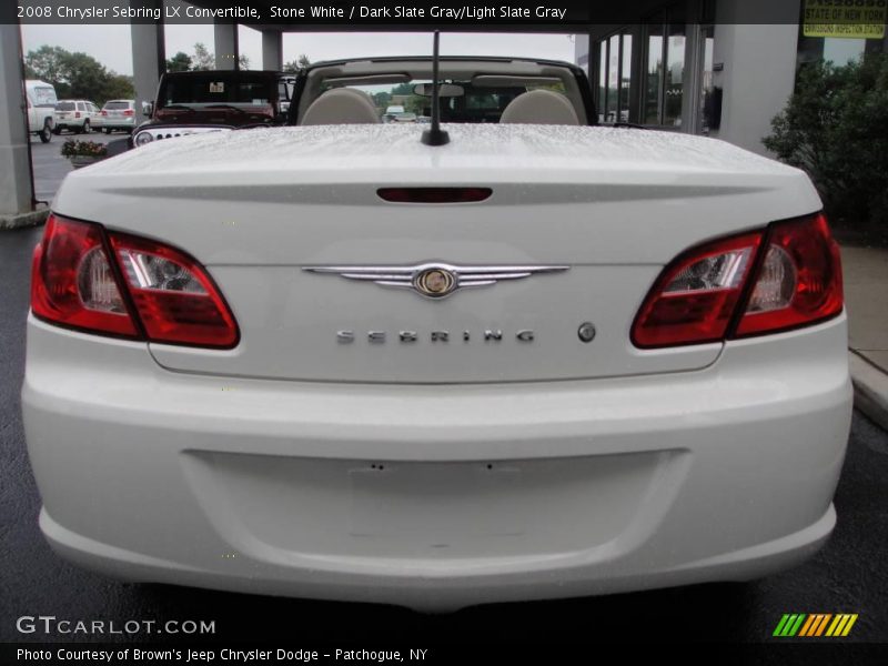 Stone White / Dark Slate Gray/Light Slate Gray 2008 Chrysler Sebring LX Convertible