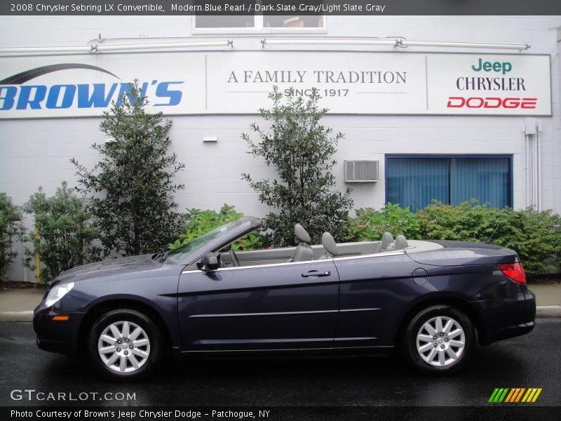 Modern Blue Pearl / Dark Slate Gray/Light Slate Gray 2008 Chrysler Sebring LX Convertible