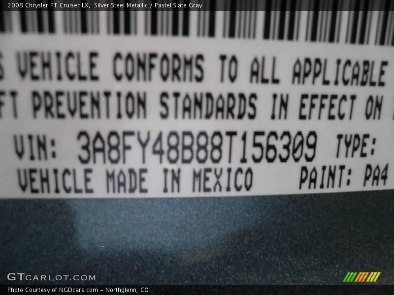 Silver Steel Metallic / Pastel Slate Gray 2008 Chrysler PT Cruiser LX