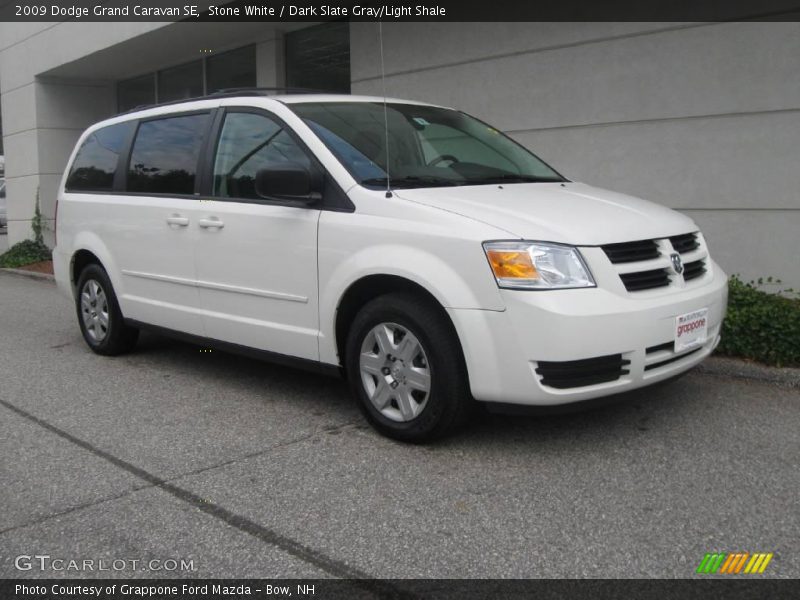 Stone White / Dark Slate Gray/Light Shale 2009 Dodge Grand Caravan SE