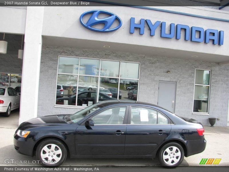 Deepwater Blue / Beige 2007 Hyundai Sonata GLS