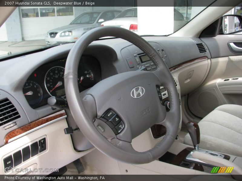 Deepwater Blue / Beige 2007 Hyundai Sonata GLS