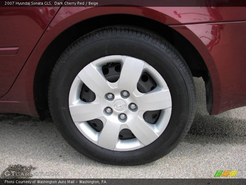 Dark Cherry Red / Beige 2007 Hyundai Sonata GLS