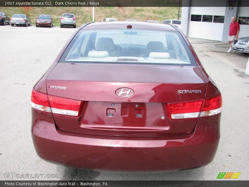 Dark Cherry Red / Beige 2007 Hyundai Sonata GLS