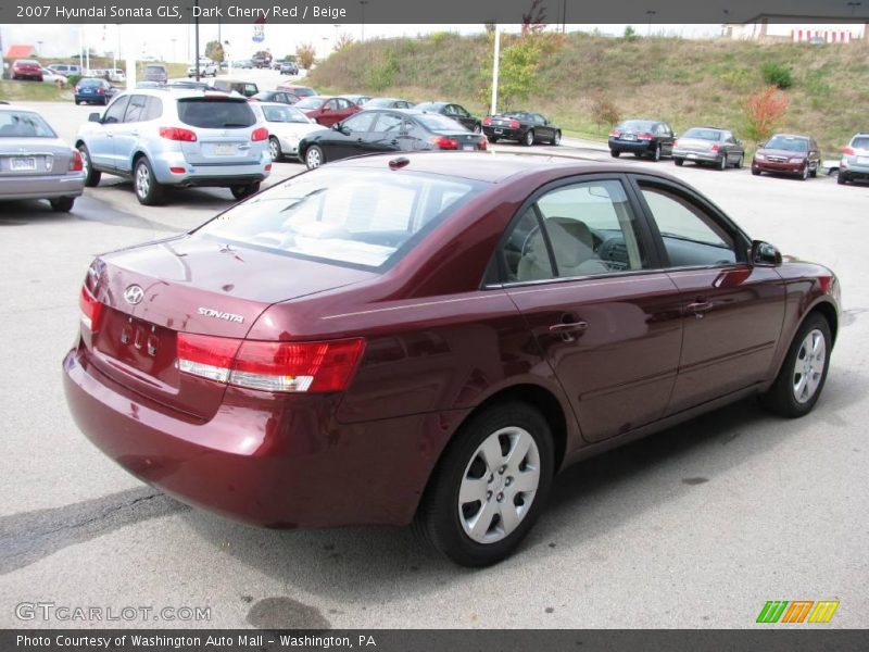 Dark Cherry Red / Beige 2007 Hyundai Sonata GLS