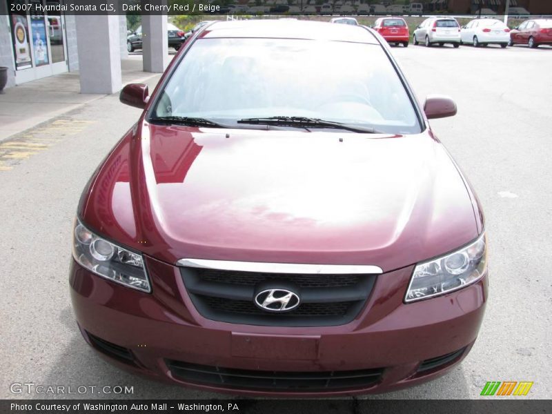 Dark Cherry Red / Beige 2007 Hyundai Sonata GLS