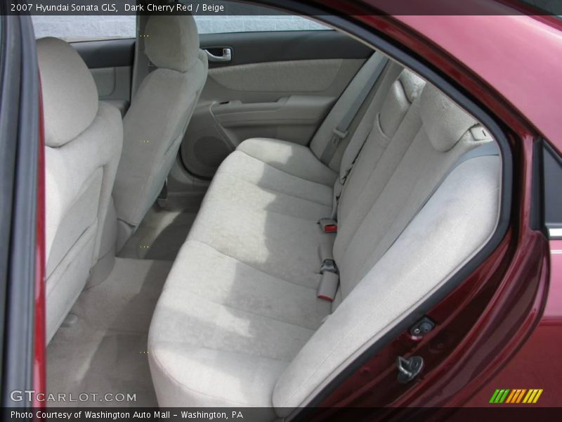 Dark Cherry Red / Beige 2007 Hyundai Sonata GLS