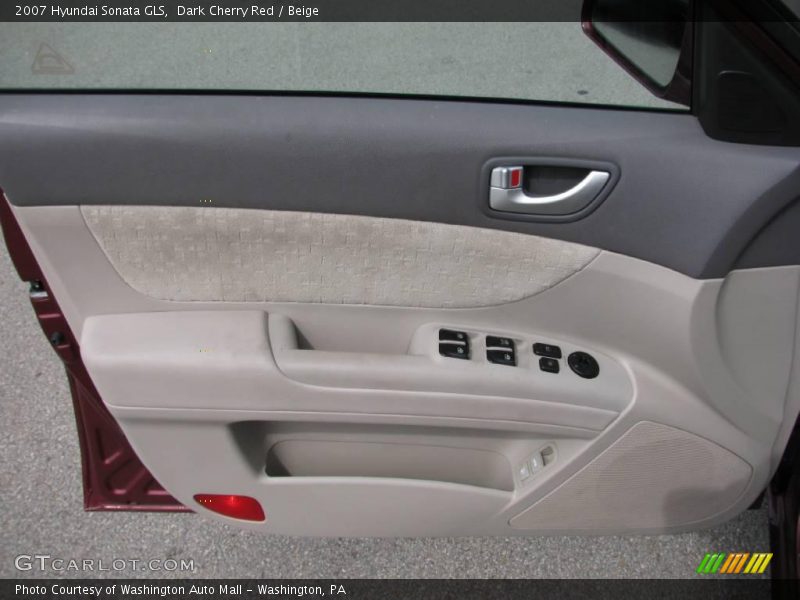 Dark Cherry Red / Beige 2007 Hyundai Sonata GLS