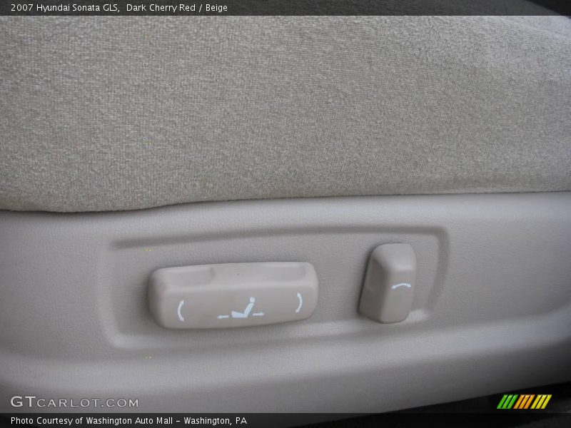 Dark Cherry Red / Beige 2007 Hyundai Sonata GLS