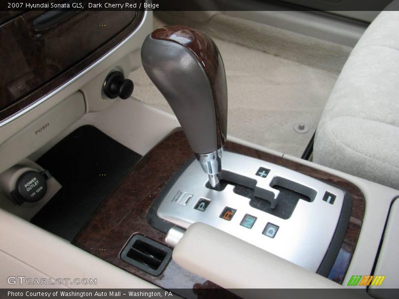 Dark Cherry Red / Beige 2007 Hyundai Sonata GLS