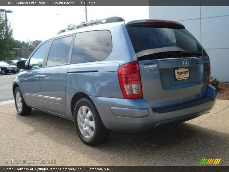 South Pacific Blue / Beige 2007 Hyundai Entourage SE