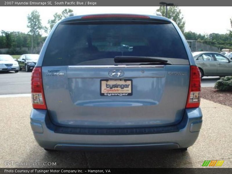 South Pacific Blue / Beige 2007 Hyundai Entourage SE