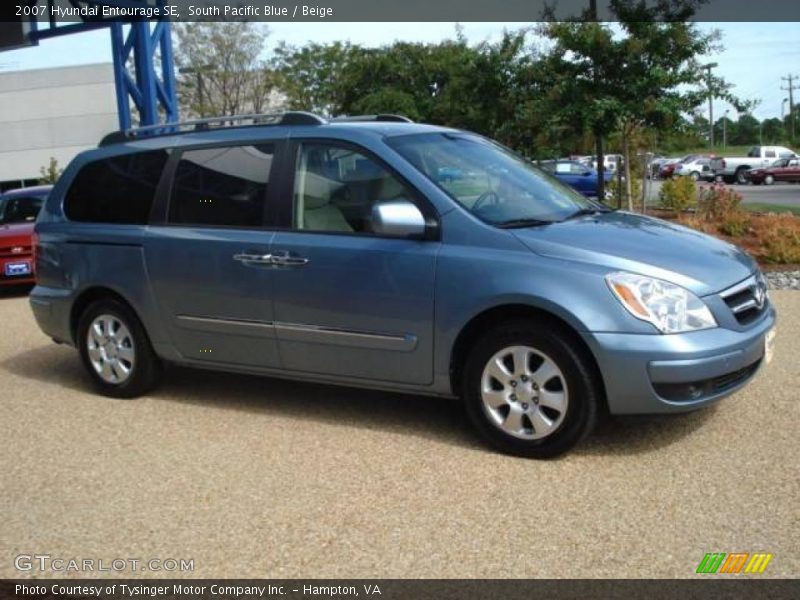 South Pacific Blue / Beige 2007 Hyundai Entourage SE