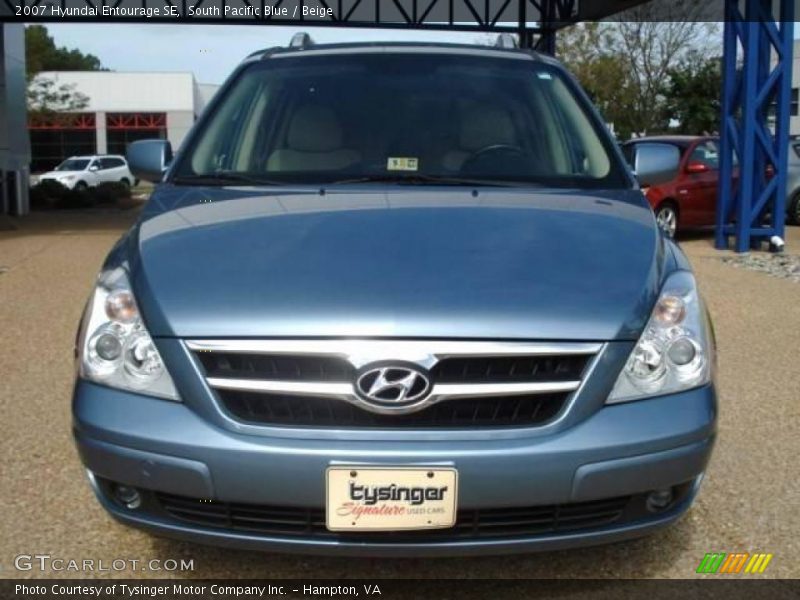 South Pacific Blue / Beige 2007 Hyundai Entourage SE