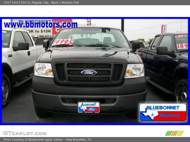 Black / Medium Flint 2007 Ford F150 XL Regular Cab