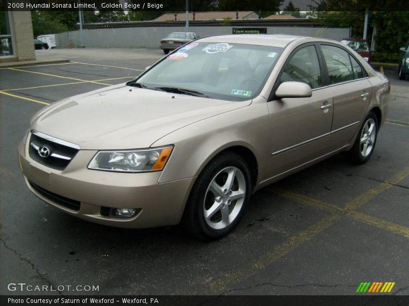 Golden Beige / Beige 2008 Hyundai Sonata Limited