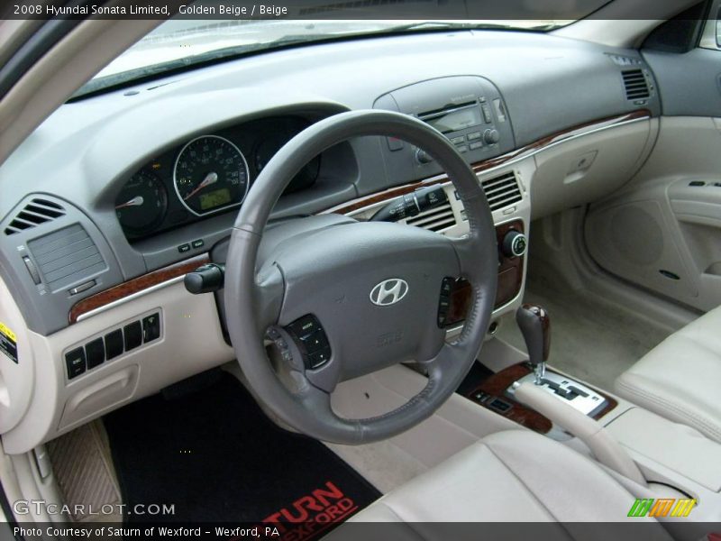 Golden Beige / Beige 2008 Hyundai Sonata Limited