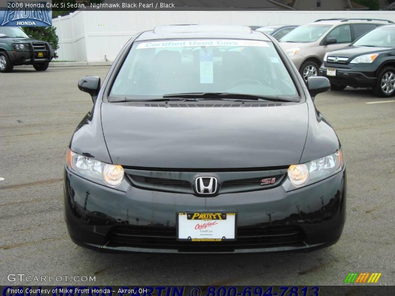 Nighthawk Black Pearl / Black 2008 Honda Civic Si Sedan