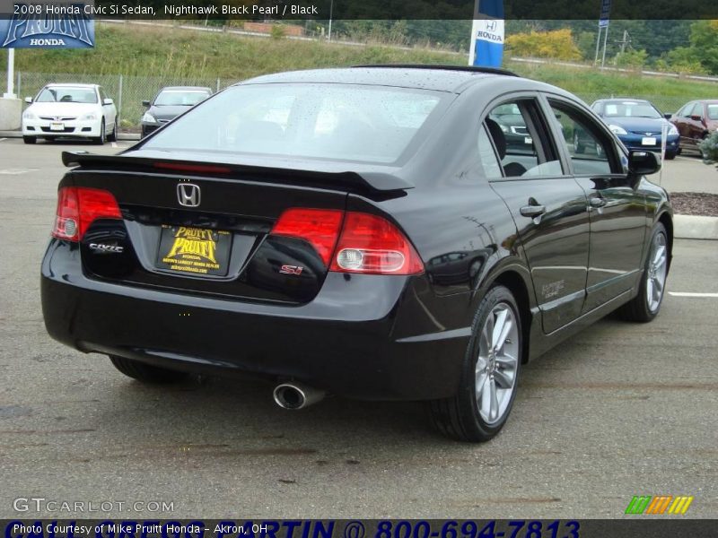 Nighthawk Black Pearl / Black 2008 Honda Civic Si Sedan