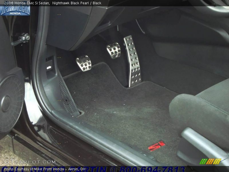 Nighthawk Black Pearl / Black 2008 Honda Civic Si Sedan