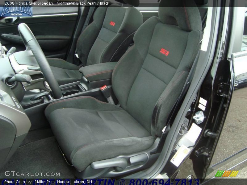 Nighthawk Black Pearl / Black 2008 Honda Civic Si Sedan