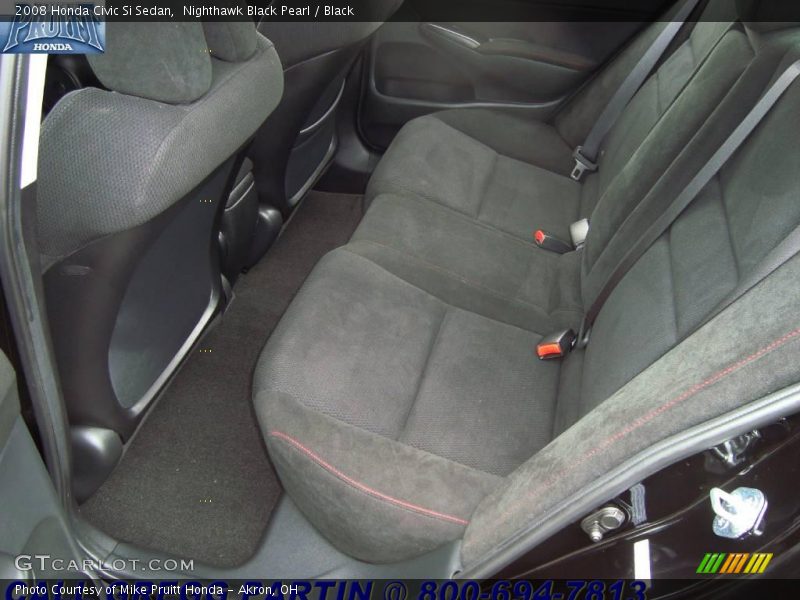 Nighthawk Black Pearl / Black 2008 Honda Civic Si Sedan