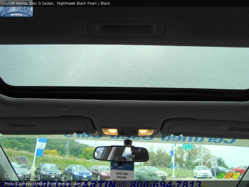 Nighthawk Black Pearl / Black 2008 Honda Civic Si Sedan