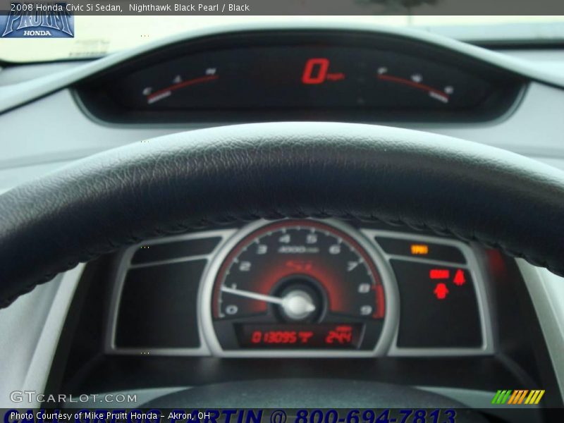 Nighthawk Black Pearl / Black 2008 Honda Civic Si Sedan