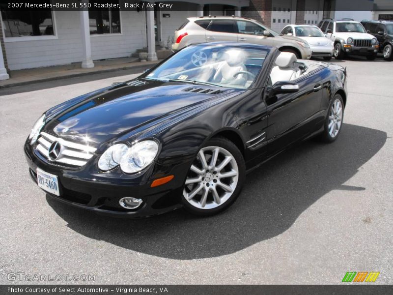 Black / Ash Grey 2007 Mercedes-Benz SL 550 Roadster