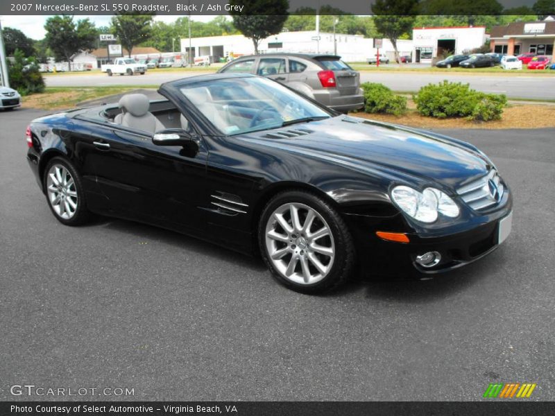 Black / Ash Grey 2007 Mercedes-Benz SL 550 Roadster