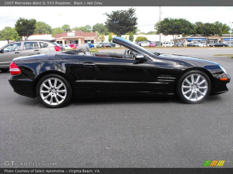 Black / Ash Grey 2007 Mercedes-Benz SL 550 Roadster