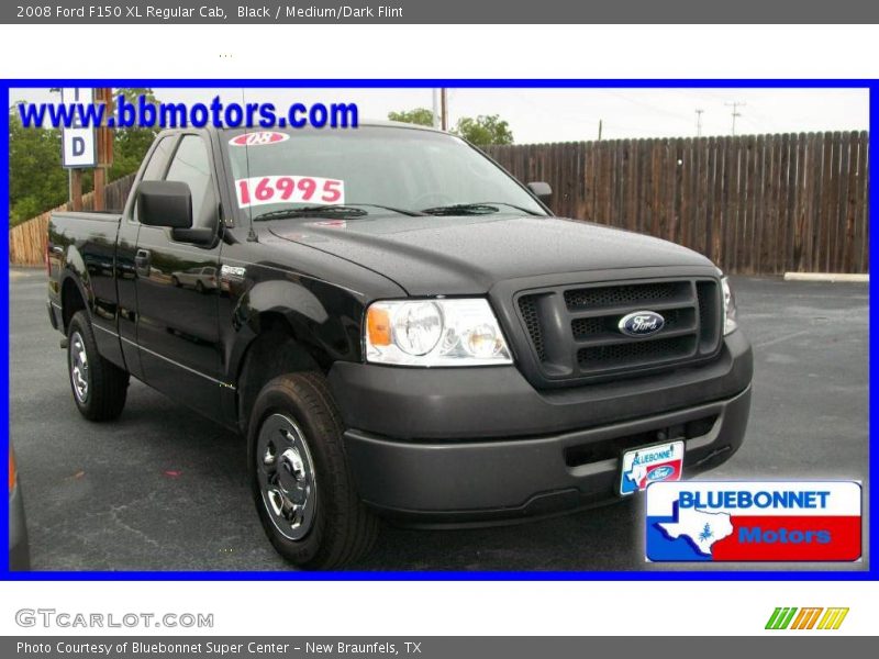 Black / Medium/Dark Flint 2008 Ford F150 XL Regular Cab