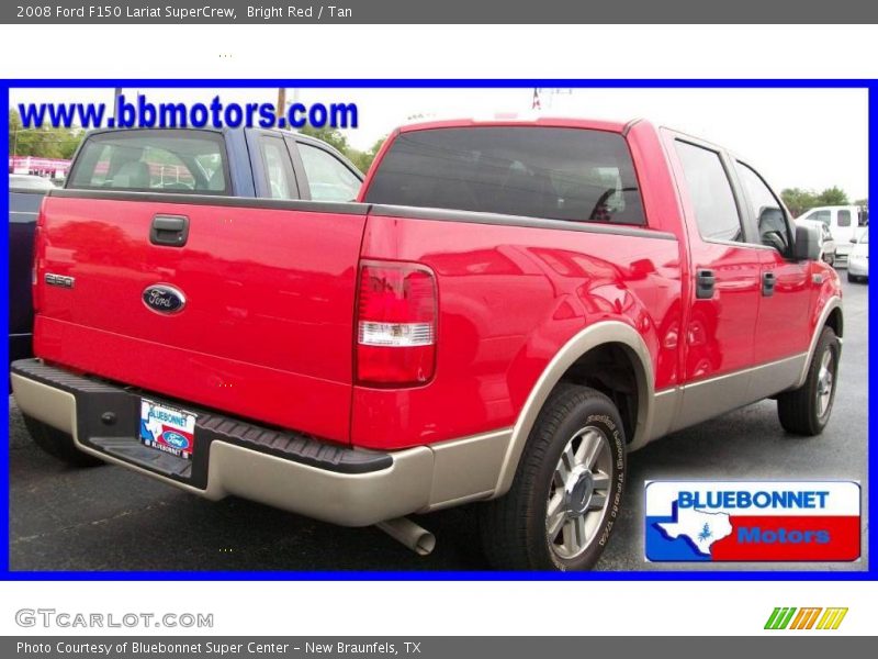 Bright Red / Tan 2008 Ford F150 Lariat SuperCrew