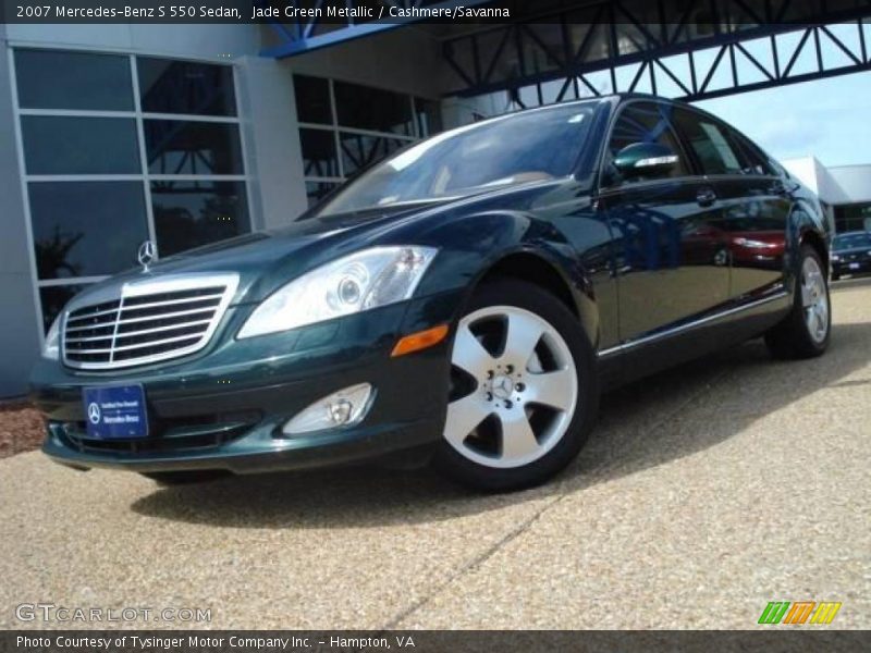 Jade Green Metallic / Cashmere/Savanna 2007 Mercedes-Benz S 550 Sedan