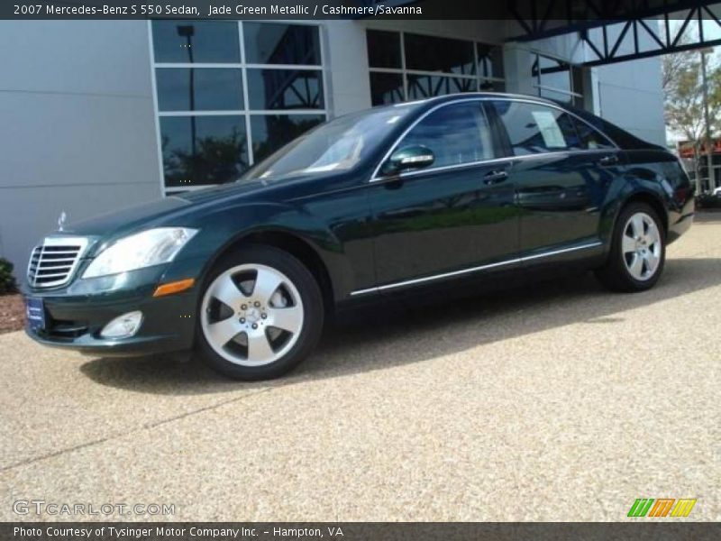 Jade Green Metallic / Cashmere/Savanna 2007 Mercedes-Benz S 550 Sedan