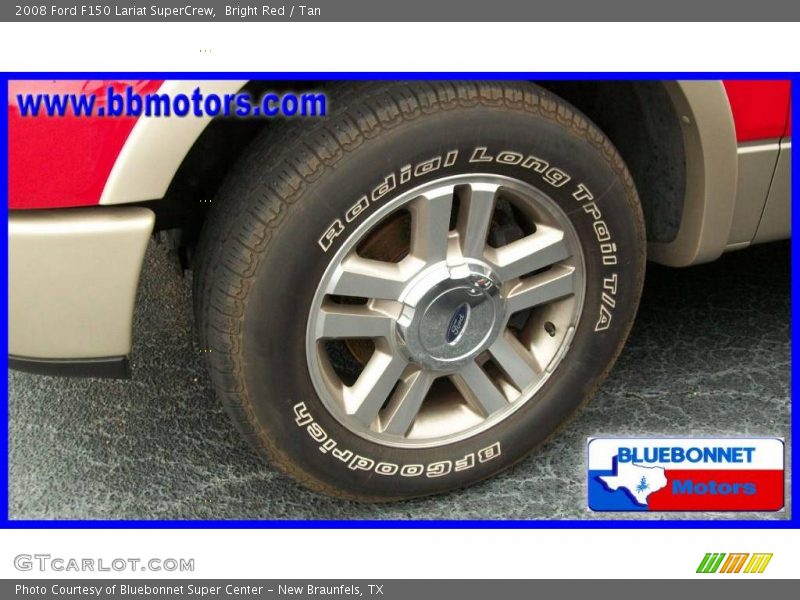 Bright Red / Tan 2008 Ford F150 Lariat SuperCrew