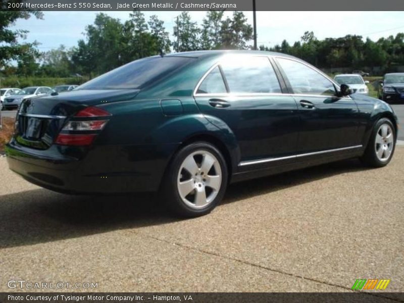 Jade Green Metallic / Cashmere/Savanna 2007 Mercedes-Benz S 550 Sedan