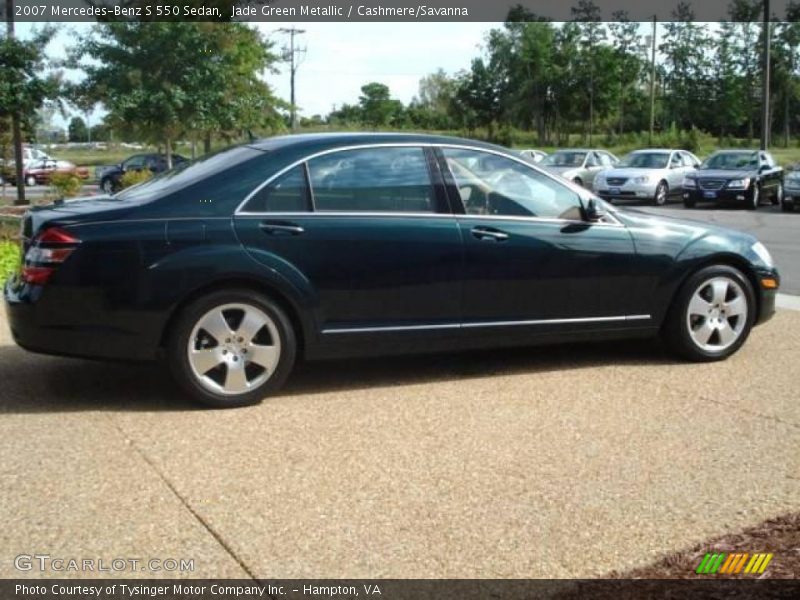 Jade Green Metallic / Cashmere/Savanna 2007 Mercedes-Benz S 550 Sedan